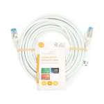 Nedis CAT6a nettverkskabel | S/FTP | RJ45 Han | RJ45 Han | 10.0 m | Snagless | Rund | LSZH | Hvit | Label
