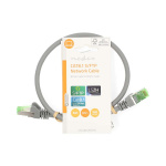 Nedis Cat 8.1 nettverkskabel | S/FTP | RJ45 Han | RJ45 Han | 0.50 m | Rund | LSZH | Grå | Label Nedis Cat 8.1 nettverkskabel | S/FTP | RJ45 Han | RJ45 Han | 0.50 m | Rund | LSZH | Grå | Label