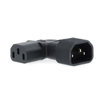Nedis Extension Plug | IEC-320-C13 | IEC-320-C14 | Vinklet Venstre | Nikkel belagt | PVC | Sort | Boks | 1 stk Nedis Extension Plug | IEC-320-C13 | IEC-320-C14 | Vinklet Venstre | Nikkel belagt | PVC | Sort | Boks | 1 stk