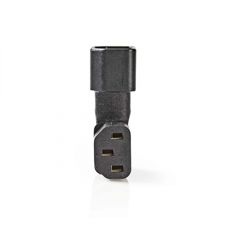 Nedis Extension Plug | IEC-320-C13 | IEC-320-C14 | Vinklet Venstre | Nikkel belagt | PVC | Sort | Boks | 1 stk Nedis Extension Plug | IEC-320-C13 | IEC-320-C14 | Vinklet Venstre | Nikkel belagt | PVC | Sort | Boks | 1 stk