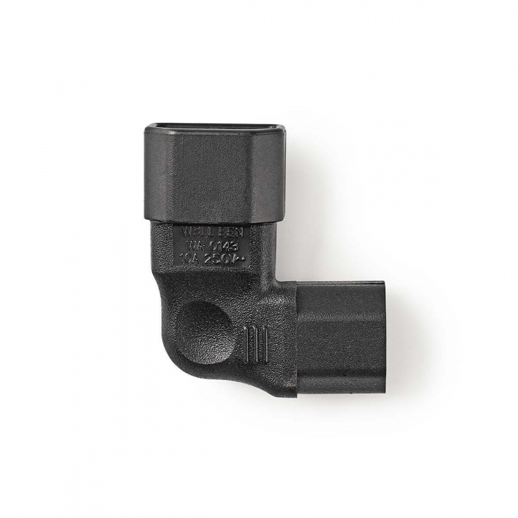 Nedis Extension Plug | IEC-320-C13 | IEC-320-C14 | Vinklet Venstre | Nikkel belagt | PVC | Sort | Boks | 1 stk Nedis Extension Plug | IEC-320-C13 | IEC-320-C14 | Vinklet Venstre | Nikkel belagt | PVC | Sort | Boks | 1 stk