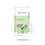 Nedis IEC (koaks) Connector | Rett | Hann | Nikkel belagt | 75 Ohm | Skrue | Kabeltilførselsdiameter: 7.0 mm | Metall | Sølv | 2 stk. | Boks