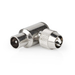 Nedis IEC (koaks) Connector | Vinklet 90° | Hann | Nikkel belagt | 75 Ohm | Skrue | Kabeltilførselsdiameter: 7.0 mm | Metall | Sølv | 2 stk. | Boks Nedis IEC (koaks) Connector | Vinklet 90° | Hann | Nikkel belagt | 75 Ohm | Skrue | Kabeltilførselsdiameter: 7.0 mm | Metall | Sølv | 2 stk. | Boks