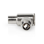 Nedis IEC (koaks) Connector | Vinklet 90° | Hann | Nikkel belagt | 75 Ohm | Skrue | Kabeltilførselsdiameter: 7.0 mm | Metall | Sølv | 2 stk. | Boks Nedis IEC (koaks) Connector | Vinklet 90° | Hann | Nikkel belagt | 75 Ohm | Skrue | Kabeltilførselsdiameter: 7.0 mm | Metall | Sølv | 2 stk. | Boks