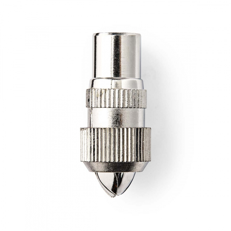 Nedis IEC (koaks) Connector | Rett | Hunn | Nikkel belagt | 75 Ohm | Skrue | Kabeltilførselsdiameter: 7.0 mm | Metall | Sølv | 2 stk. | Boks Nedis IEC (koaks) Connector | Rett | Hunn | Nikkel belagt | 75 Ohm | Skrue | Kabeltilførselsdiameter: 7.0 mm | Metall | Sølv | 2 stk. | Boks