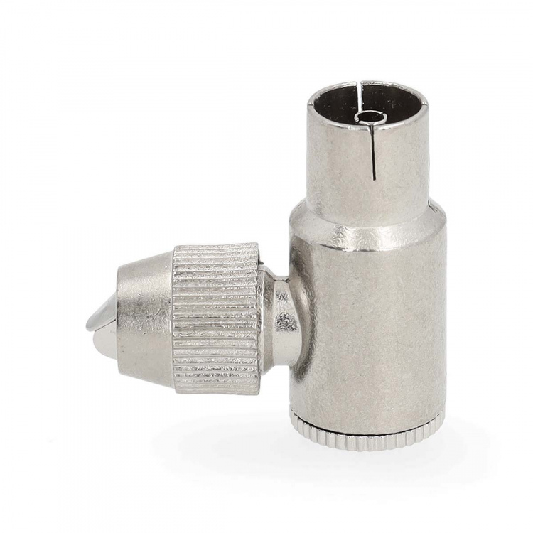Nedis IEC (koaks) Connector | Vinklet 90° | Hunn | Nikkel belagt | 75 Ohm | Skrue | Kabeltilførselsdiameter: 7.0 mm | Metall | Sølv | 2 stk. | Gift Box with Euro Lock Nedis IEC (koaks) Connector | Vinklet 90° | Hunn | Nikkel belagt | 75 Ohm | Skrue | Kabeltilførselsdiameter: 7.0 mm | Metall | Sølv | 2 stk. | Gift Box with Euro Lock