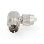 Nedis IEC (koaks) Connector | Vinklet 90° | Hunn | Nikkel belagt | 75 Ohm | Skrue | Kabeltilførselsdiameter: 7.0 mm | Metall | Sølv | 2 stk. | Gift Box with Euro Lock Nedis IEC (koaks) Connector | Vinklet 90° | Hunn | Nikkel belagt | 75 Ohm | Skrue | Kabeltilførselsdiameter: 7.0 mm | Metall | Sølv | 2 stk. | Gift Box with Euro Lock
