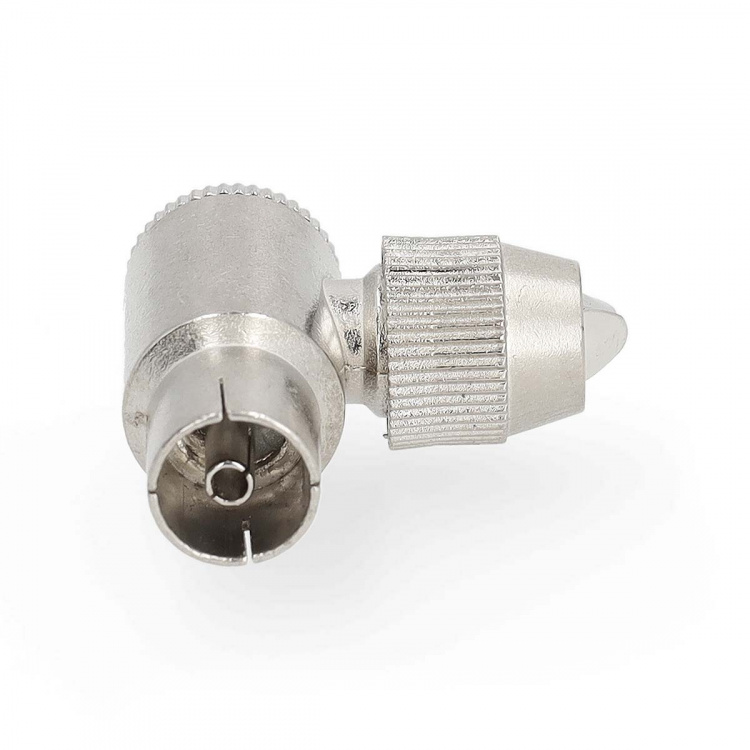 Nedis IEC (koaks) Connector | Vinklet 90° | Hunn | Nikkel belagt | 75 Ohm | Skrue | Kabeltilførselsdiameter: 7.0 mm | Metall | Sølv | 2 stk. | Gift Box with Euro Lock Nedis IEC (koaks) Connector | Vinklet 90° | Hunn | Nikkel belagt | 75 Ohm | Skrue | Kabeltilførselsdiameter: 7.0 mm | Metall | Sølv | 2 stk. | Gift Box with Euro Lock