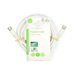 Nedis Satellite & Antennekabel | F Han | F Han | Nikkel belagt | 75 Ohm | Dobbelt skjermet | 3.00 m | Rund | PVC | Hvit | Label