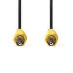 Nedis Kompositt videokabel | RCA Han | RCA Han | Nikkel belagt | 480p | 5.00 m | Rund | PVC | Sort | Label