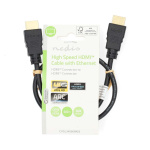 Nedis High Speed HDMI ™ kabel med Ethernet | HDMI ™ -kontakt | HDMI ™ -kontakt | 4K@60Hz | ARC | 18 Gbps | 0.50 m | Rund | PVC | Sort | Label Nedis High Speed HDMI ™ kabel med Ethernet | HDMI ™ -kontakt | HDMI ™ -kontakt | 4K@60Hz | ARC | 18 Gbps | 0.50 m | Rund | PVC | Sort | Label
