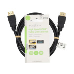 Nedis High Speed ​​HDMI ™ kabel med Ethernet | HDMI ™ -kontakt | HDMI ™ -kontakt | 4K@60Hz | ARC | 18 Gbps | 1.50 m | Rund | PVC | Sort | Label