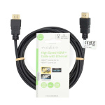 Nedis High Speed HDMI ™ kabel med Ethernet | HDMI ™ -kontakt | HDMI ™ -kontakt | 4K@60Hz | ARC | 18 Gbps | 2.00 m | Rund | PVC | Sort | Label Nedis High Speed HDMI ™ kabel med Ethernet | HDMI ™ -kontakt | HDMI ™ -kontakt | 4K@60Hz | ARC | 18 Gbps | 2.00 m | Rund | PVC | Sort | Label