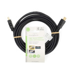 Nedis High Speed ​​HDMI ™ kabel med Ethernet | HDMI ™ -kontakt | HDMI ™ -kontakt | 4K@60Hz | ARC | 18 Gbps | 5.00 m | Rund | PVC | Sort | Label
