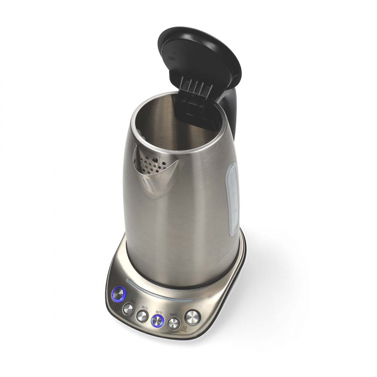 Nedis SmartLife Vannkoker | Wi-Fi | 1.7 l | Rustfritt Stål | 70,80,90,100 °C | Temperaturindikator | Roterbar 360 grader | Skjult varmeelement | Strix® kontroll | Android™ / IOS Nedis SmartLife Vannkoker | Wi-Fi | 1.7 l | Rustfritt Stål | 70,80,90,100 °C | Temperaturindikator | Roterbar 360 grader | Skjult varmeelement | Strix® kontroll | Android™ / IOS