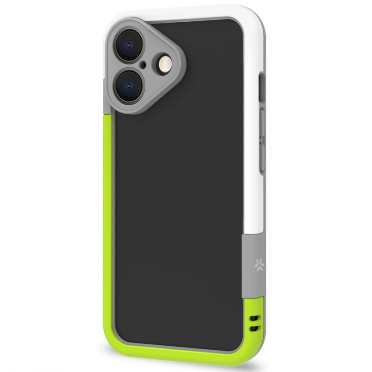 Celly Støtfanger iPhone 16 Hvit/Limegrønn