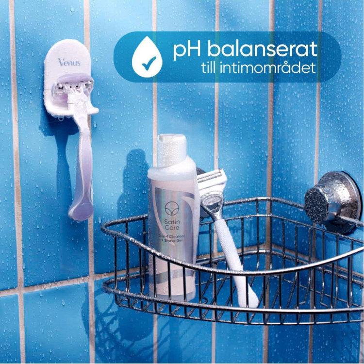 Gillette Venus Satin Care Rengjøringsmiddel + Barbergel 190ML