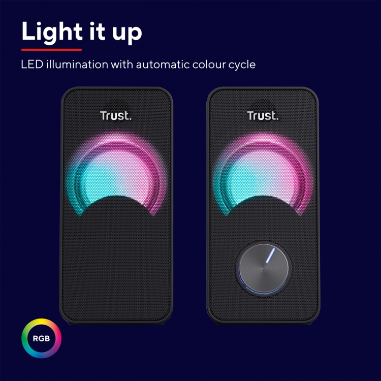 Trust Arys Compact 2.0-høyttalere RGB Trust Arys Compact 2.0-høyttalere RGB