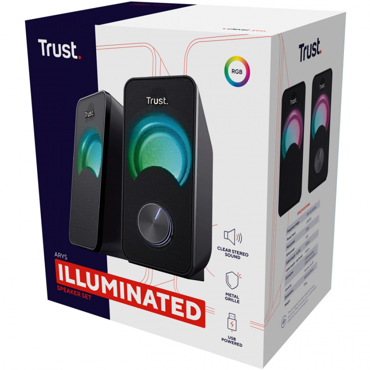 Trust Arys Compact 2.0-høyttalere RGB Trust Arys Compact 2.0-høyttalere RGB