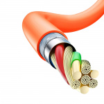 Dudao L24CL USB-C to angled Lightning cable 30W 1m 180° rotation orange