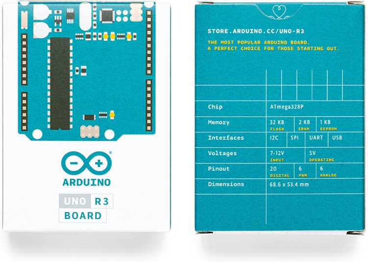 Arduino Uno Rev. 3 utviklingsplattform