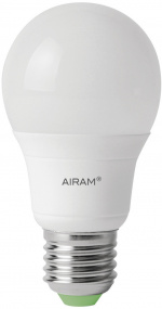 Airam LED frosted pære, E27, 2800 K, 470 lm, opal Airam LED frosted pære, E27, 2800 K, 470 lm, opal
