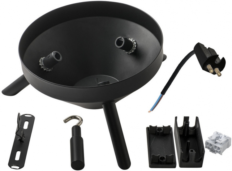 Airam Takkopp, for tre opphengskabler, svart Airam Takkopp, for tre opphengskabler, svart