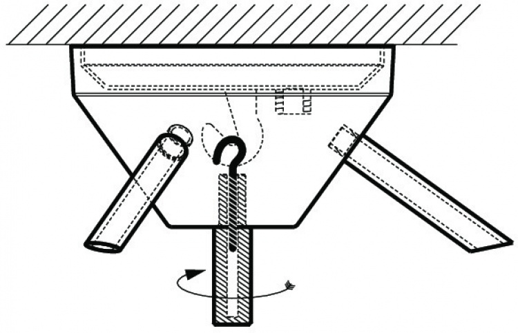 Airam Takkopp, for tre opphengskabler, svart Airam Takkopp, for tre opphengskabler, svart