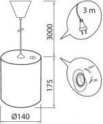 Airam Fiora pendel plantelampe, E27, hvit kropp Airam Fiora pendel plantelampe, E27, hvit kropp