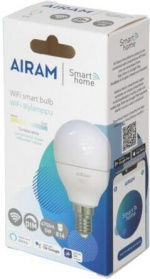 Airam SmartHome P45 liten kuppel-LED-pære, E14, opal, 470 lm, justerbar hvit, WiFi