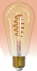 Airam SmartHome Edison ST64 glødelampe, E27, ravfarget, 350 lm, 1800-3000K, WiFi Airam SmartHome Edison ST64 glødelampe, E27, ravfarget, 350 lm, 1800-3000K, WiFi