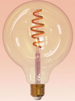 Airam SmartHome Globe 125 glødelampe, E27, ravfarget, 350lm, 1800-3000K, WiFi