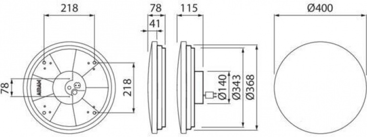 Airam Gaia Slim Round Plafond, 22W, 2700-6500K, hvit, 40 cm