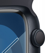 Apple Watch Series 9 (GPS) 45 mm midnattsblå aluminiumsdeksel og midnattsblå sportsrem, M/L (MR9A3)