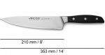 ARCOS Manhattan smidd kokkekniv, 21 cm