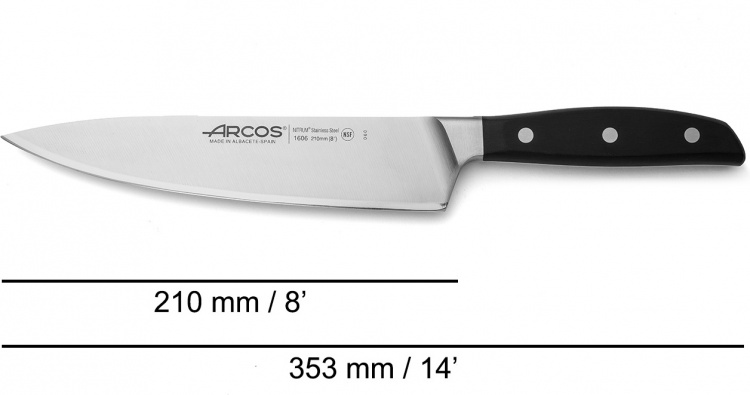 ARCOS Manhattan smidd kokkekniv, 21 cm