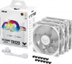 ASUS TUF Gaming TR 120 ARGB PWM-vifte, 120 mm, hvit, 3-pakning ASUS TUF Gaming TR 120 ARGB PWM-vifte, 120 mm, hvit, 3-pakning