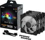 ASUS TUF Gaming TR 120 ARGB PWM-vifte, 120 mm, svart, 3-pakning ASUS TUF Gaming TR 120 ARGB PWM-vifte, 120 mm, svart, 3-pakning