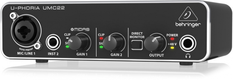 BEHRINGER U-Phoria UMC22 lydkort for USB-buss