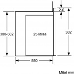 Bosch BFL554MS0 Serie 6 mikrobølgeovn, stål