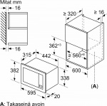 Bosch BFL623MS3 Serie 2 mikrobølgeovn, stål