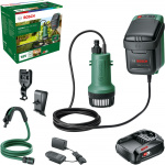 Bosch GardenPump 18V-2000 oppladbar vannpumpe, 2,5 Ah batteri