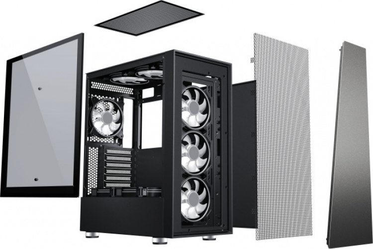 Blackstorm Artemis 3705 ATX-kabinett med vindu, svart