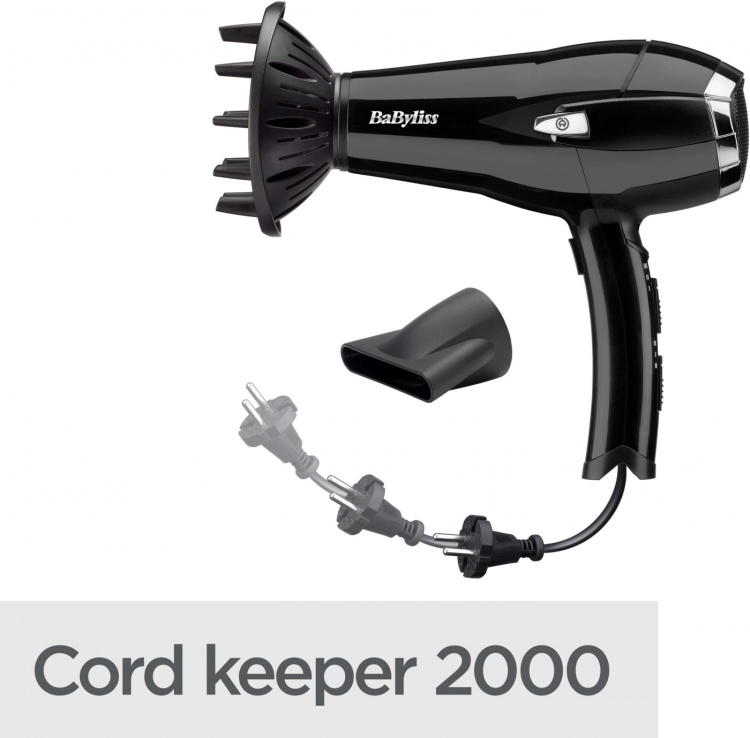 BaByliss D374DE Cordkeeper 2000 hårføner BaByliss D374DE Cordkeeper 2000 hårføner