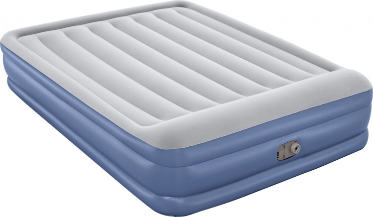 Bestway Tritech™ Luftmadrass Queen luftfylt ekstraseng, innebygd pumpe, 203 x 152 x 46 cm
