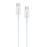Devia kabel Smart EC042 PD USB-C - USB-C 60W 3A hvit Devia kabel Smart EC042 PD USB-C - USB-C 60W 3A hvit