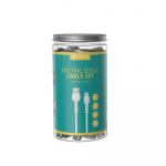 Devia kabel Kintone V2 EC305 USB - USB-C 1,0 m 2,1A hvit sett 30 stk