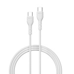 Devia kabel Kintone EC151 USB-C - USB-C 1,0 m 3A hvit