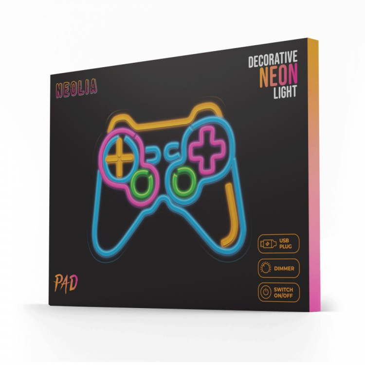 NEOLIA Neon LED-skilt - Gamepad, flerfarget, dimbar