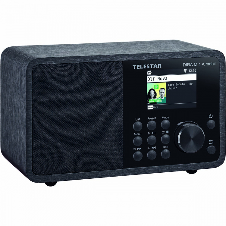 TELESTAR DIRA M 1 A Mobil EWF batteridrevet mono-multifunksjonsradio DAB+ / FM / Internett / Bluetooth Svart TELESTAR DIRA M 1 A Mobil EWF batteridrevet mono-multifunksjonsradio DAB+ / FM / Internett / Bluetooth Svart